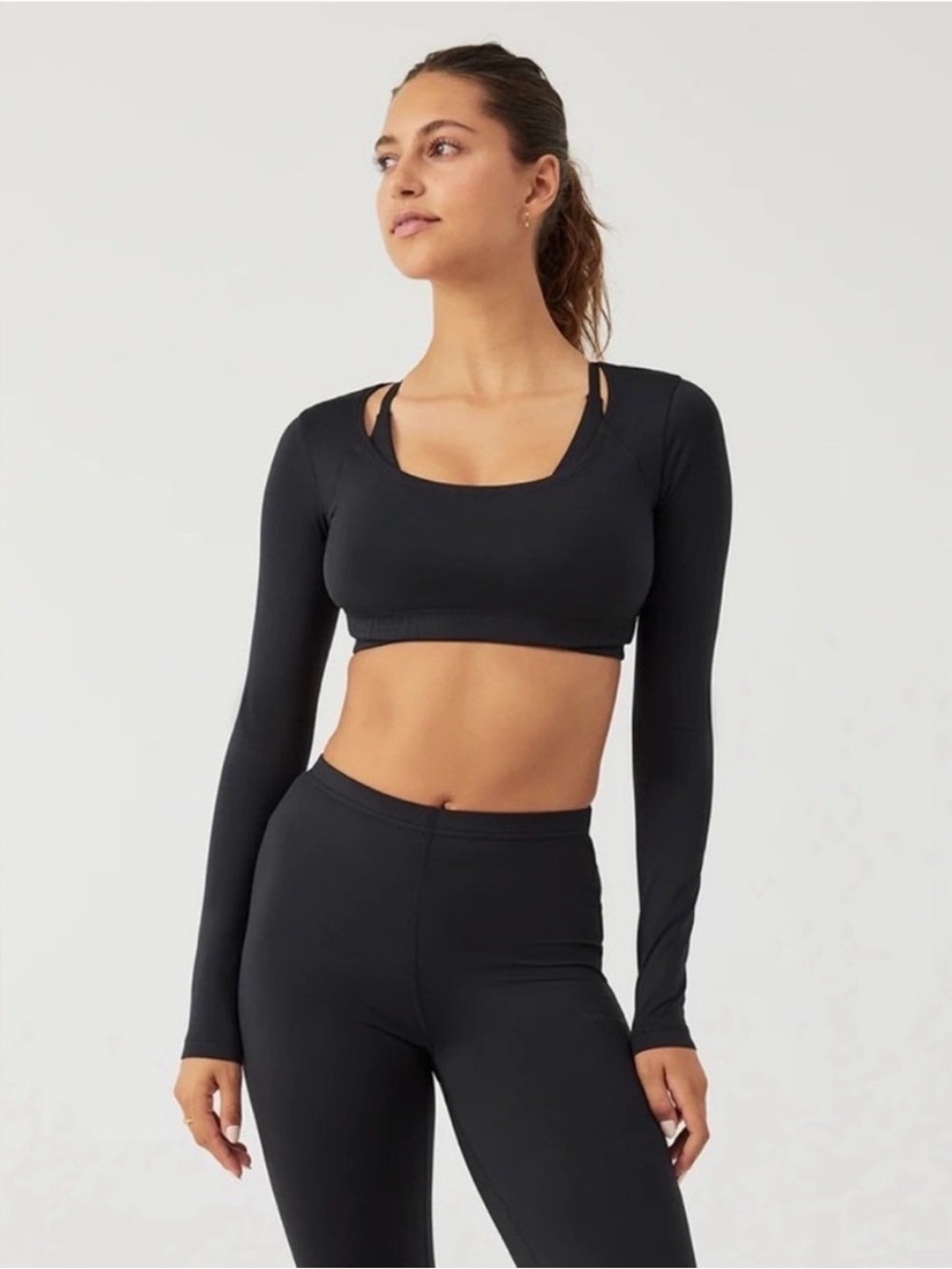 Outdoor Voices Sculpt Long Sleeve Crop Top